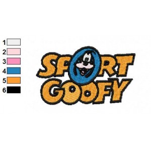 Sport Goofy Logo Embroidery Design
